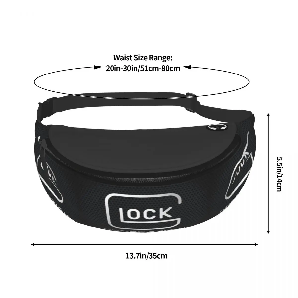 Cool Shooting Sport Glock Fanny Pack Voor Fietsen Kamperen Vrouwen Mannen Crossbody Heuptas Telefoon Geld Zakje