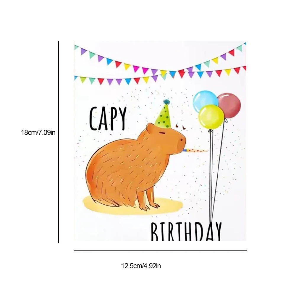 Capybara น่ารักของขวัญการ์ดอวยพรสวมใส่ Resist การ์ดวันเกิดตลกน่ารักสีการ์ดวันเกิดสําหรับสาวเด็กภรรยาโปสการ์ด