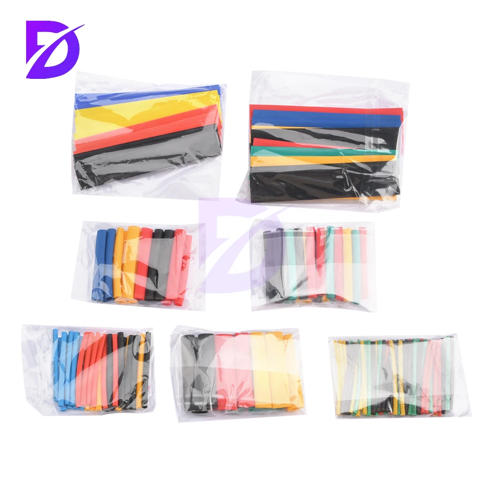 Kit tubi termorestringenti Rapporto 2:1 Rivestito adesivo Involucro termoretraibile industriale automobilistico di grado marino 164 PZ