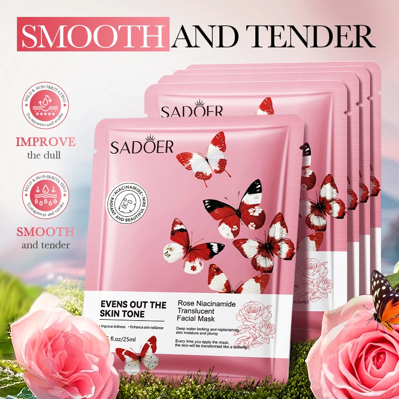 SADOER Rose Facial Mask - Hydrating & Anti-Aging 1