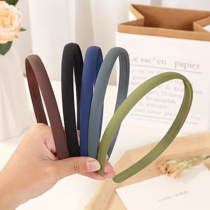 5/10pcs 1cm Matte Headbands Girls Plastic Teeth Hairbands Kids Children Hairhoops Girls Headbands Hair Accessories Set