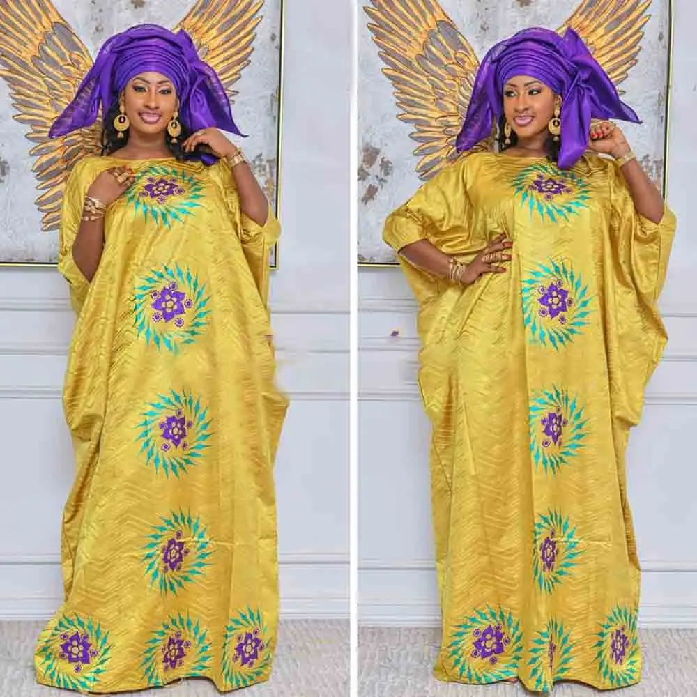 

2023 Super Popular High-Quality Bazin Dress - Perfect for Parties, Weddings, and Dancing - Comes with a Free Headscarf