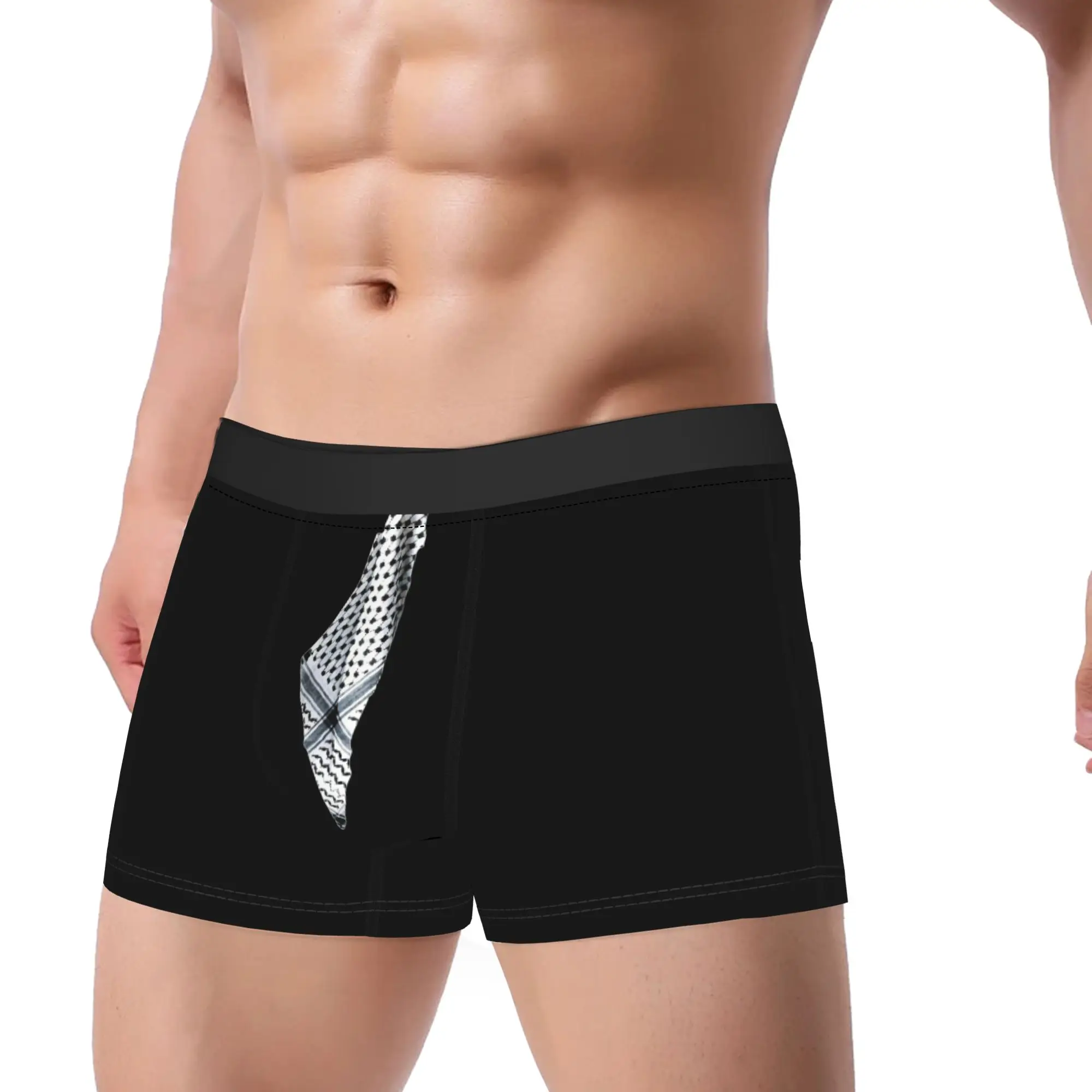 

Мужское нижнее белье с устойчивостью палестины, карта Куфия Хатта, юмористические трусы-боксеры, шорты, мужские мягкие трусы M-XXL