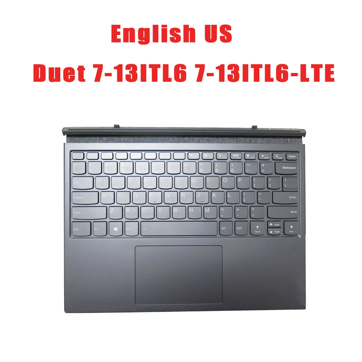 

2-in-1 Tablet Duet 7 BT Folio Keyboard Dock For Lenovo For Yoga Duet 7-13ITL6 7-13ITL6-LTE English US 5D20Z51417 With Backlit