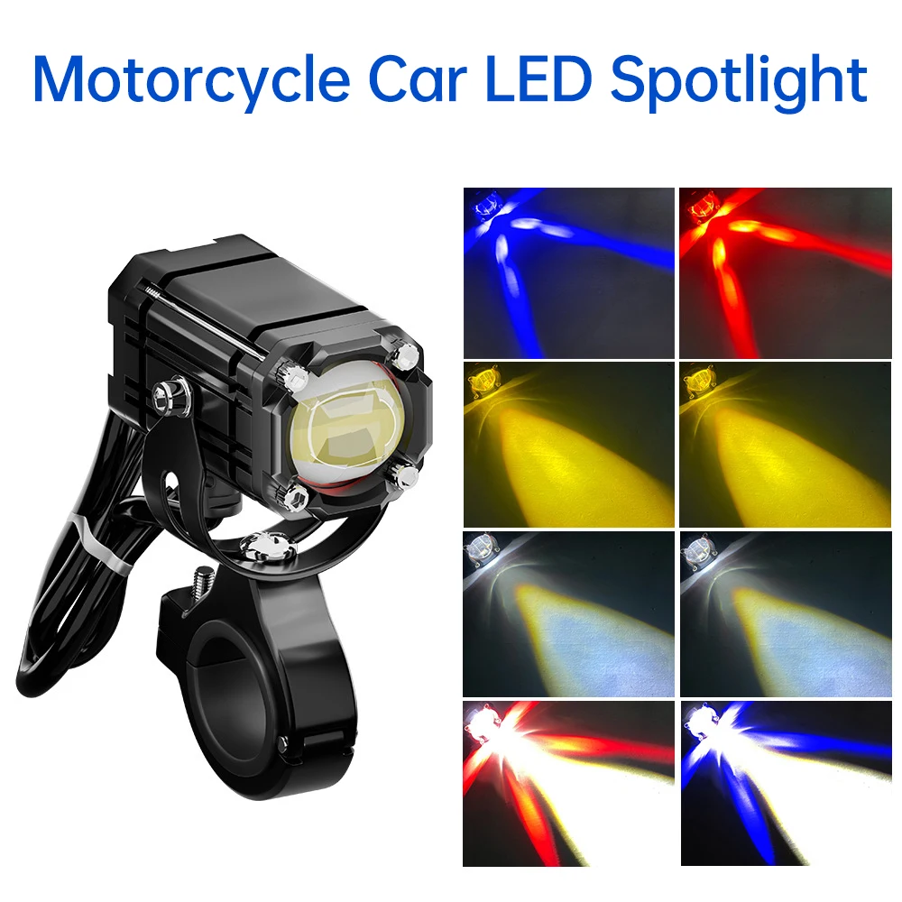Car Motorcycle LED Spotlight Work Light Off Road Headlamp Drive Fog Lamp Waterproof Universal For Motorbike Truck SUV UTV