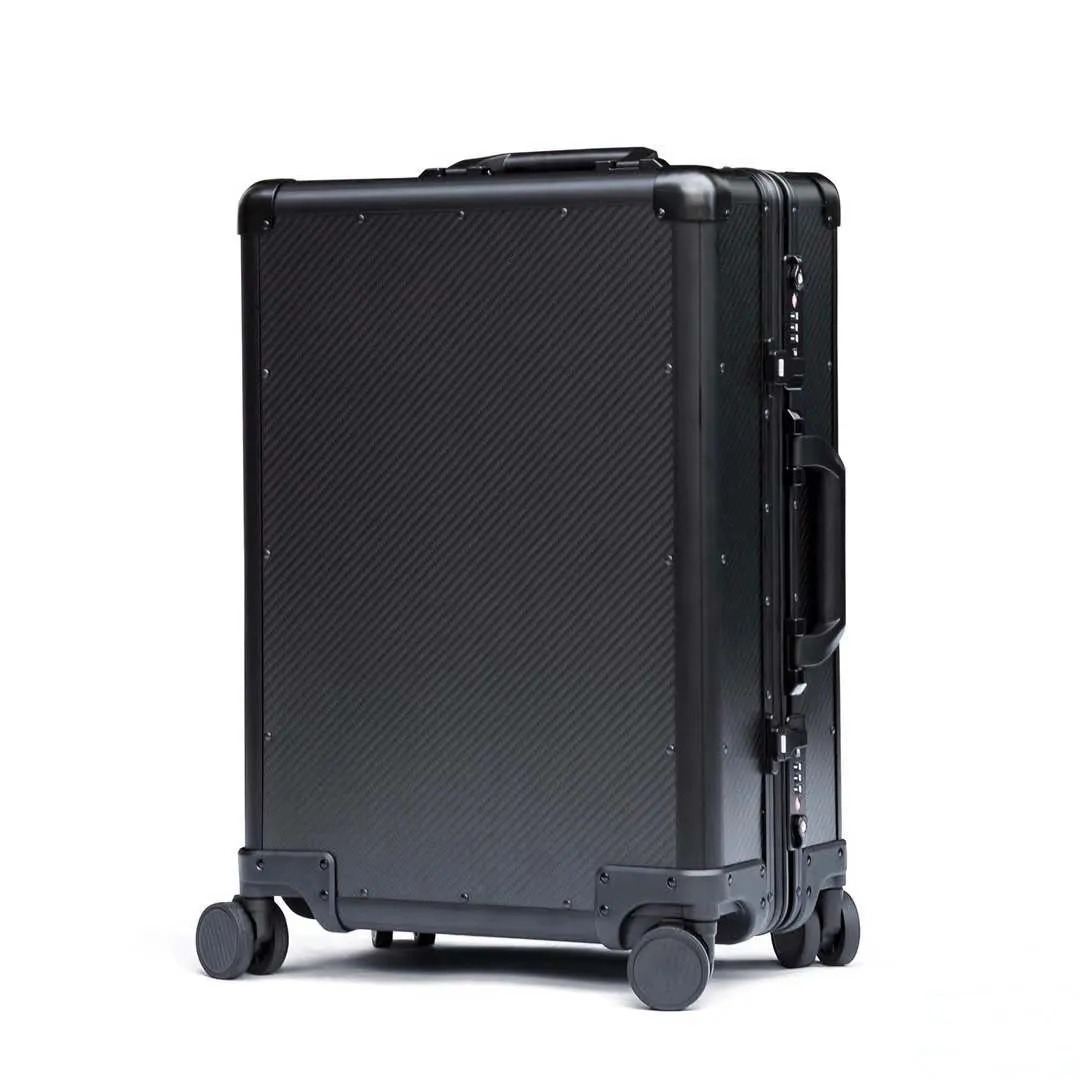 The factory directly supplies carbon fiber business trolley travel suitcase 20 inch cabin suitcase