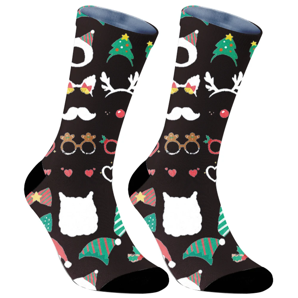 Mid-to-high Tube Fashion Socks 2024 New Personality with Beard Pattern Socks