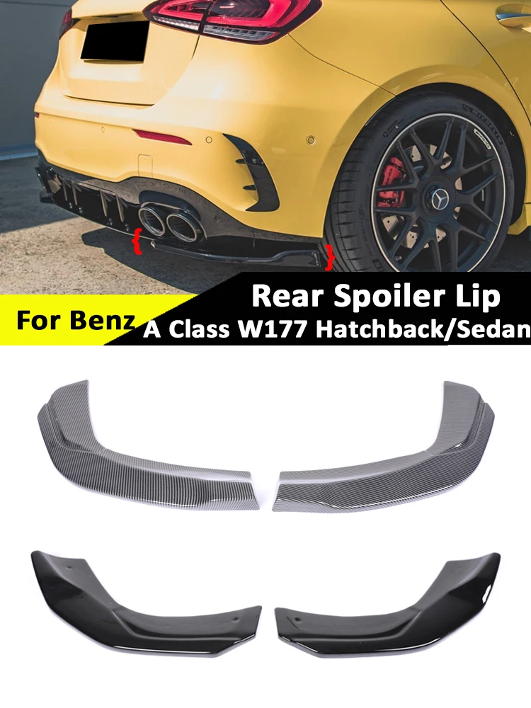 

Carbon Fiber Rear Bumper Lip Spoiler Amg Line Splitters Racing Cover Caps Car Replacement Accessories For Benz W177 2019-2023