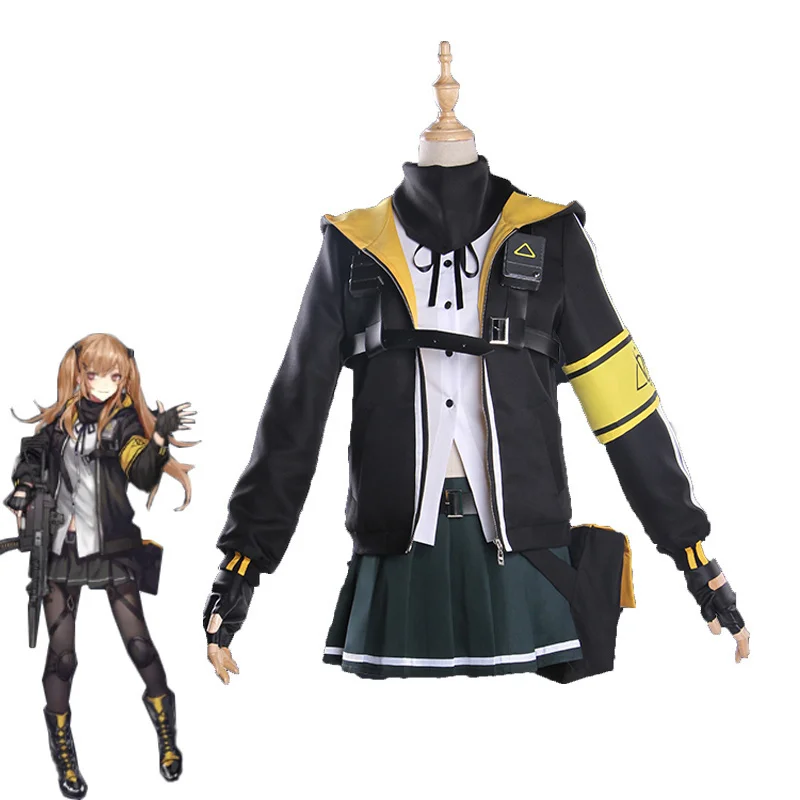 

New Arrival Game Girls Frontline Ump9 Cosplay Costume Halloween Carnival Battle Unifroms High School Outfit Full Set Custom Made