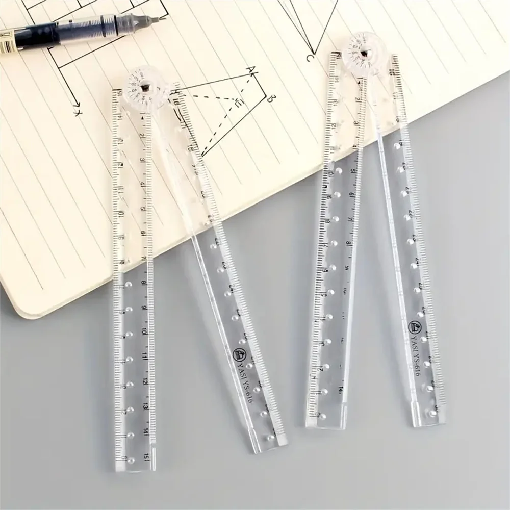 1pc Durable Folding Ruler - Perfect for School and Office Use During The Start of School Season!