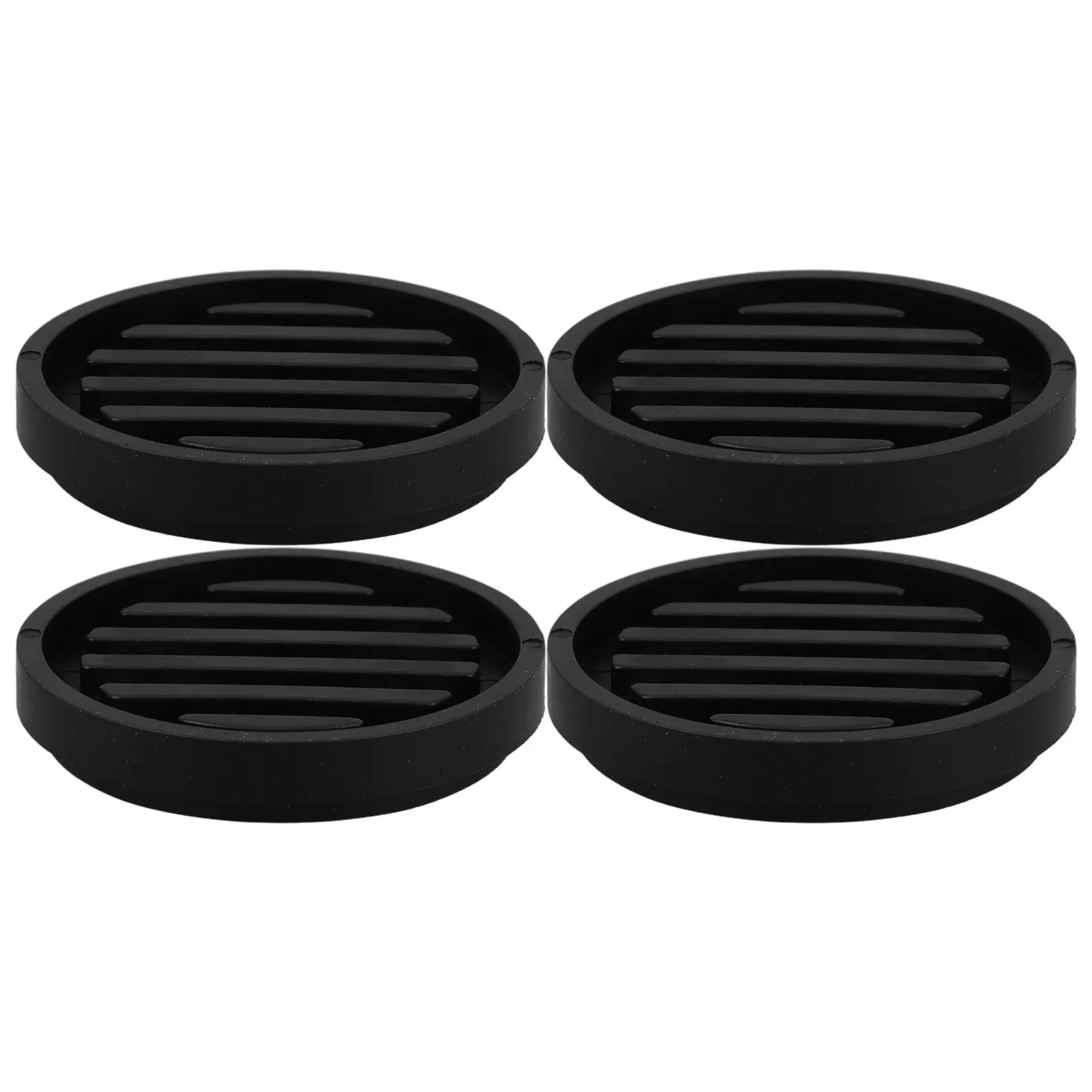4Pcs Rubber Caster Cups for Furniture Wheels Non Skid Floor Protectors Chair Table Leg Stabilizers Hardwood Tile Carpet