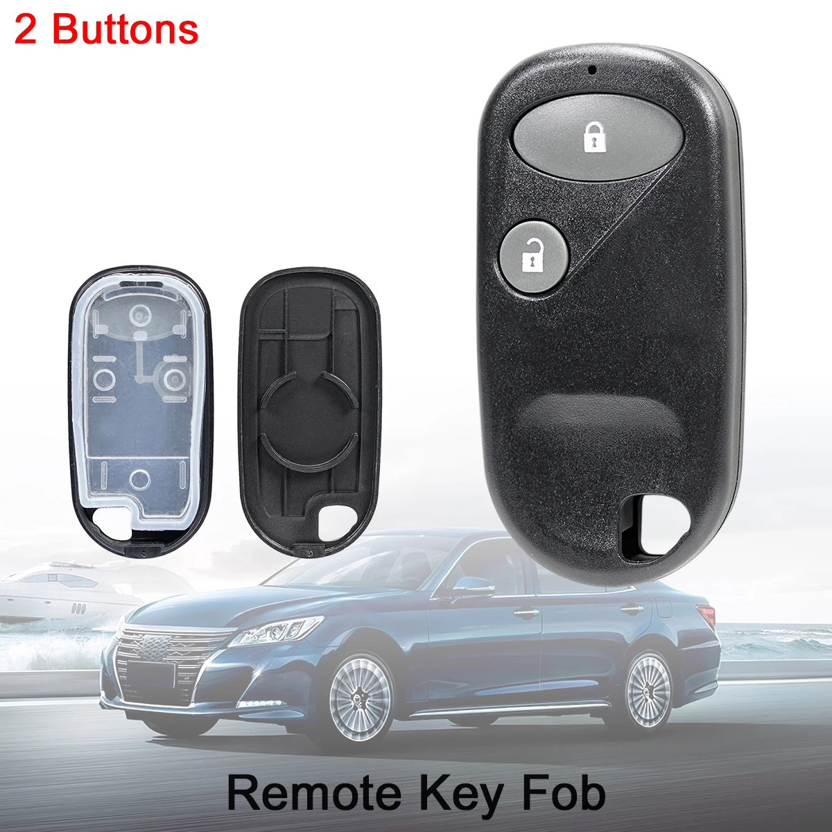 

2 Buttons Case Keyless Entry Remote Key Fob Shell for Honda Civic CRV Accord Jazz 2003 2004 2005 2006 2007 2008 2009 2010 2011