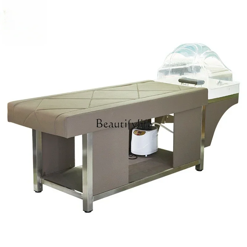

ld 30Thai Shampoo Bed Fumigation Water Circulation Head Therapy Flush Massage Ear Bed