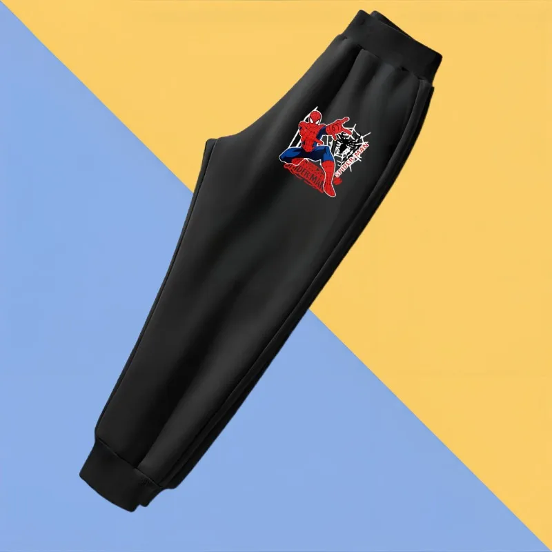 ربيع الخريف الأطفال سراويل تقليدية الأولاد مرونة الخصر السراويل الرياضية الاطفال عالية الخصر عداء ببطء مارفل سبايدرمان طباعة بنطال أولادي