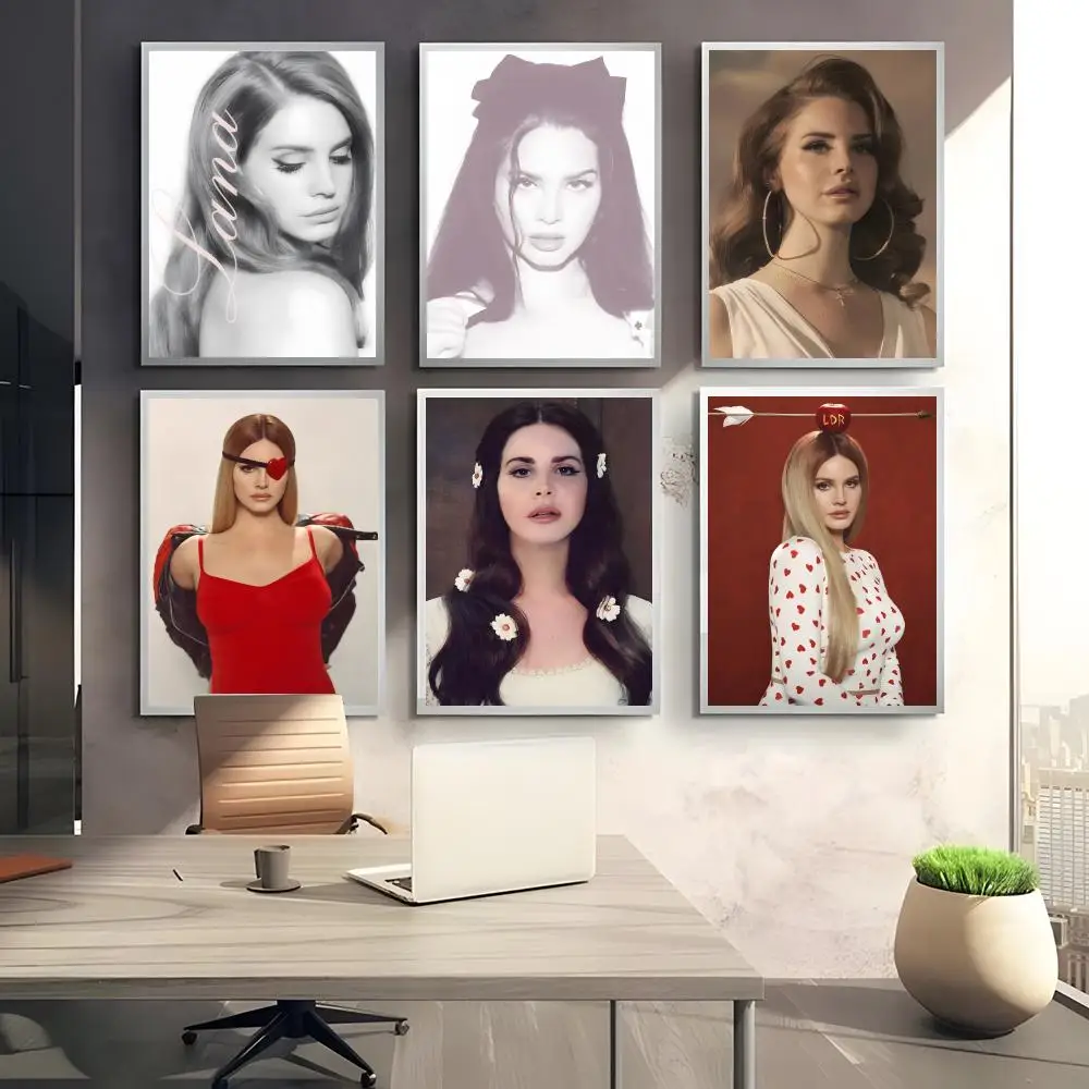 1PC L-Lana D-Del Rey Singer Poster HD art sticky wall waterproof home bedroom bar aesthetic decoration