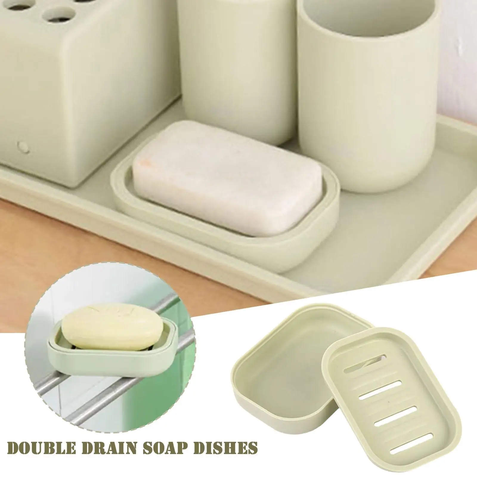 Portable Soap Box Container Bathroom Dish Plate With Supplies Four Cover Waterproof Colors Strong Organizer Household Seali D8A3