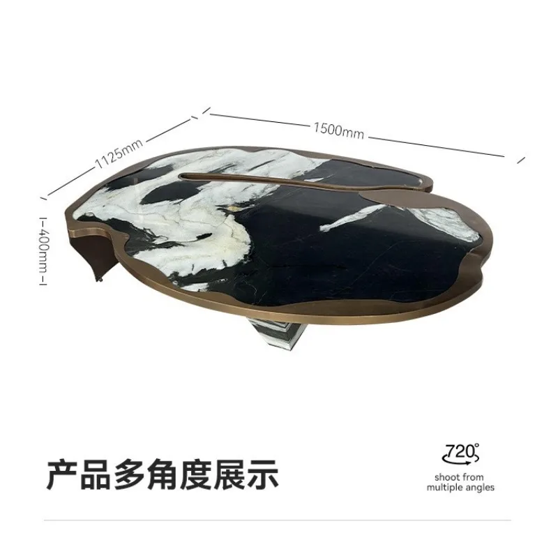 Coffee table design light luxury furniture soft decoration living room artistic sense