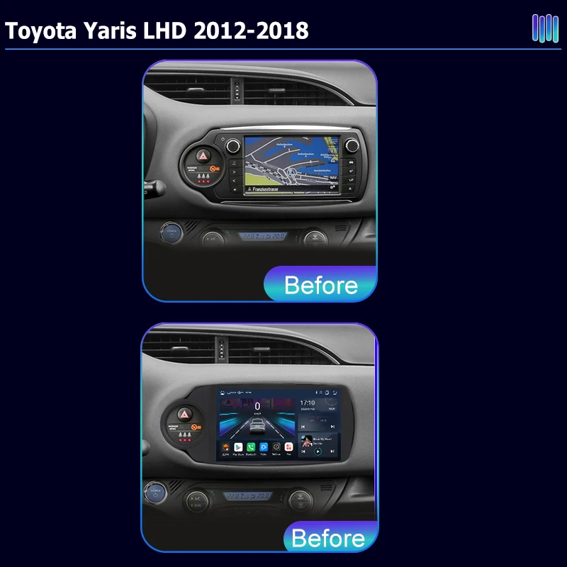 AI VOICE Android Car Radio Multimedia player for Toyota Yaris LHD 2012 2018 GPS Navigation Stereo Screen Video Tape Recorder