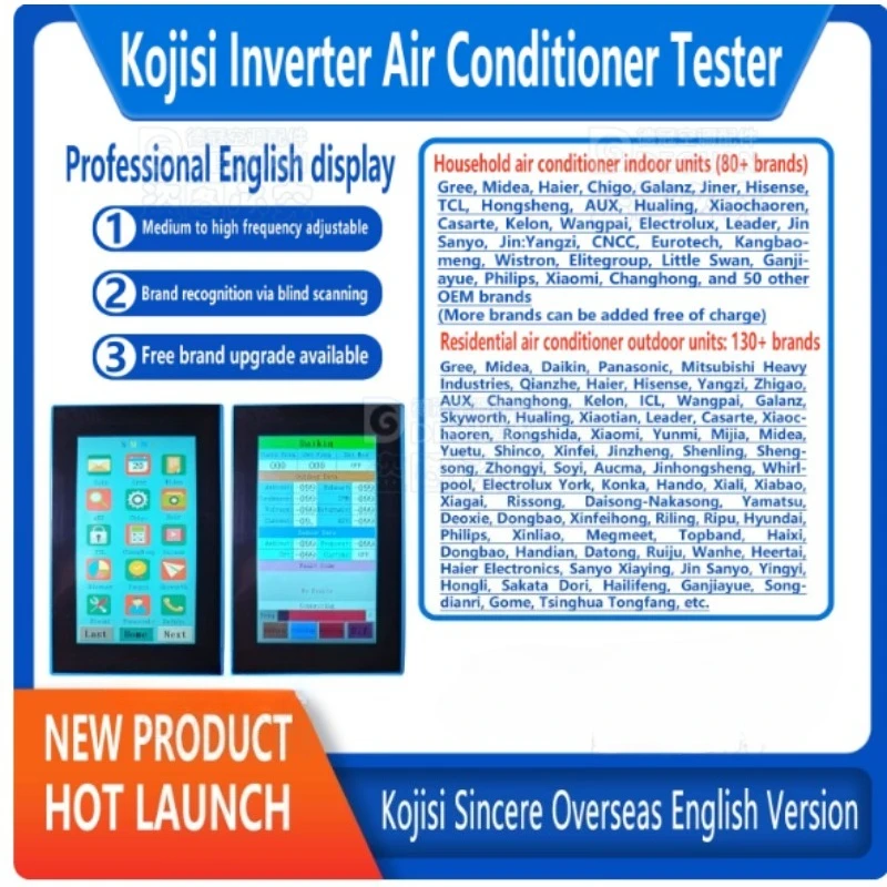 Inverter Air Conditioner Tester Compressor Fan Detector Professional HVAC Fault Diagnosis Repair Maintenance Tool