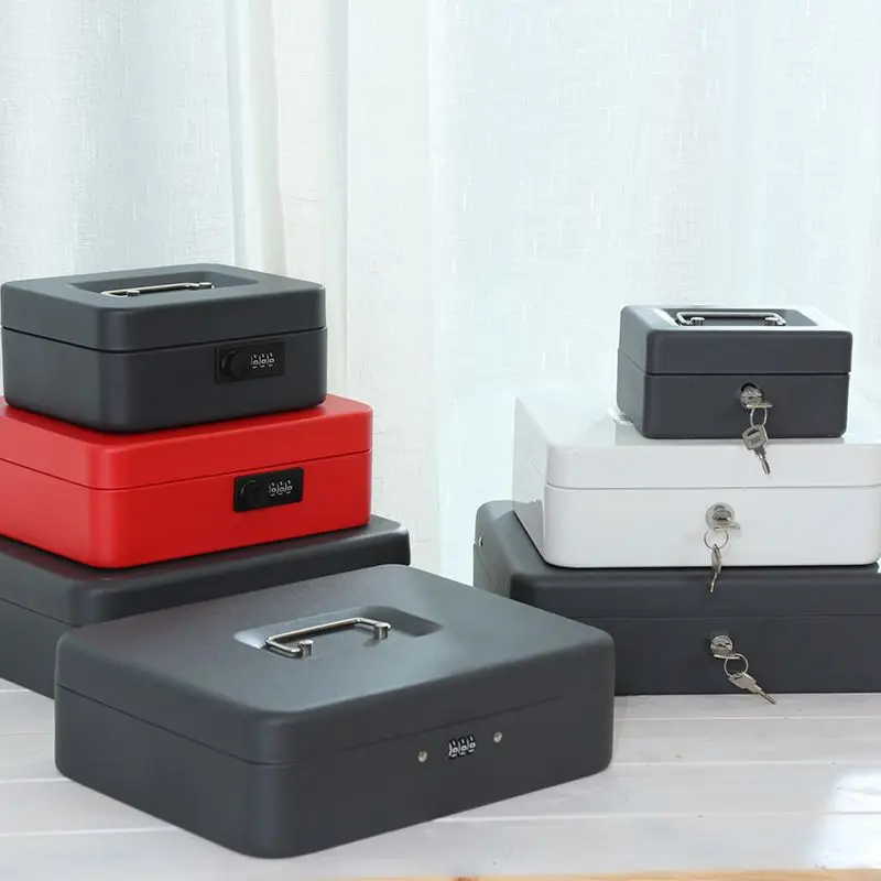 

Locked storage box, double-layer combination lock, portable small box, cash register