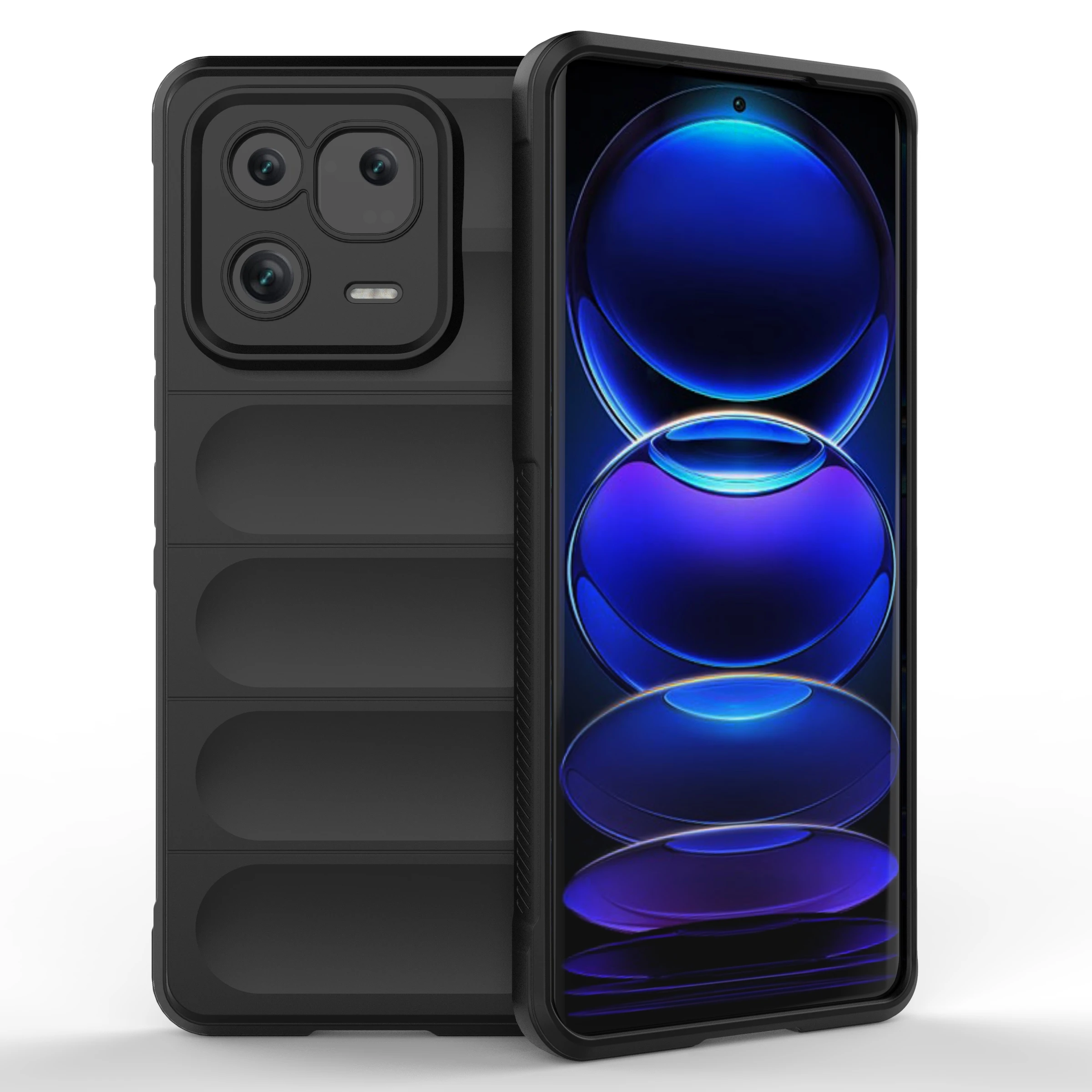 

For Xiaomi 13 Pro 5G Rugged Back Phone Case Soft TPU Precise Cutout Protective Cover - Black