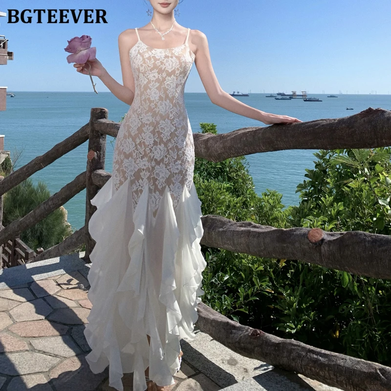 

BGTEEVER винтажное женское платье русалки без рукавов с цветочной вышивкой и принтом, летнее элегантное тонкое женское лоскутное платье на бедрах
