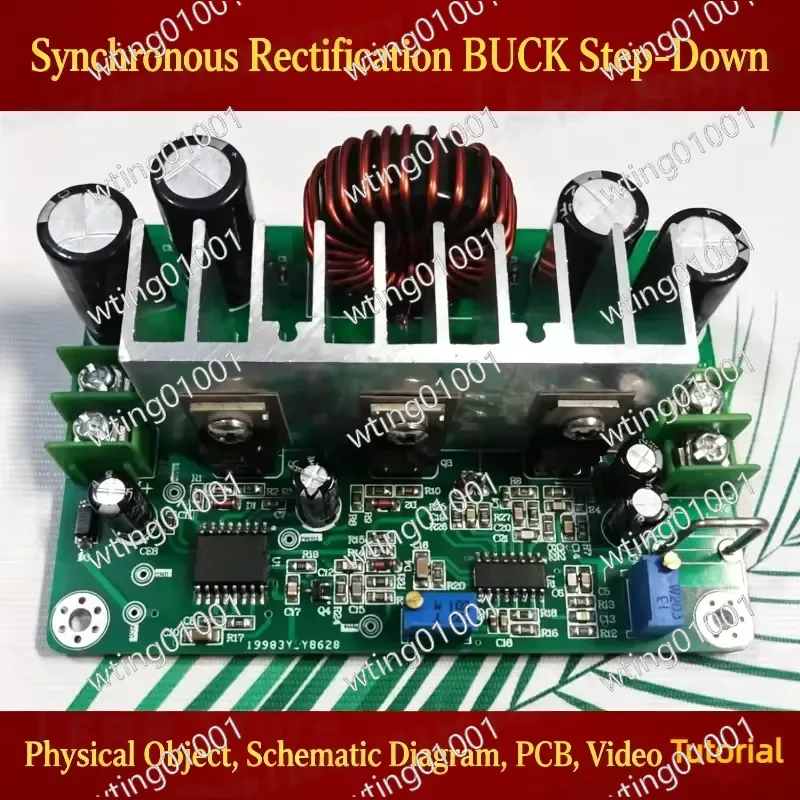 for TL494 Step Down Converter Regulator 10A Max Current Variable Voltage Output 10-95V Input to 5-55V Adjustable DC Power