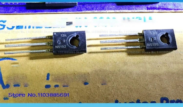 2pcs/lot=a pair 2N5192 2N5195 TO-126