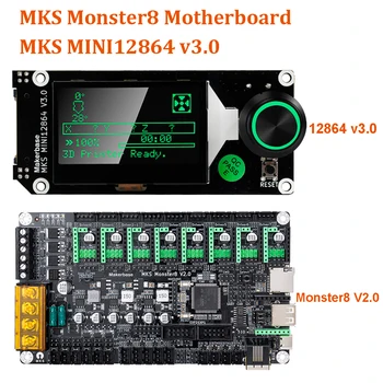 Makerbase MKS Monster8 V2.0 anakart 32Bit kontrol panosu DIY 3D yazıcı parçaları MINI12864 V3 TMC2209 Voron VS örümcek için
