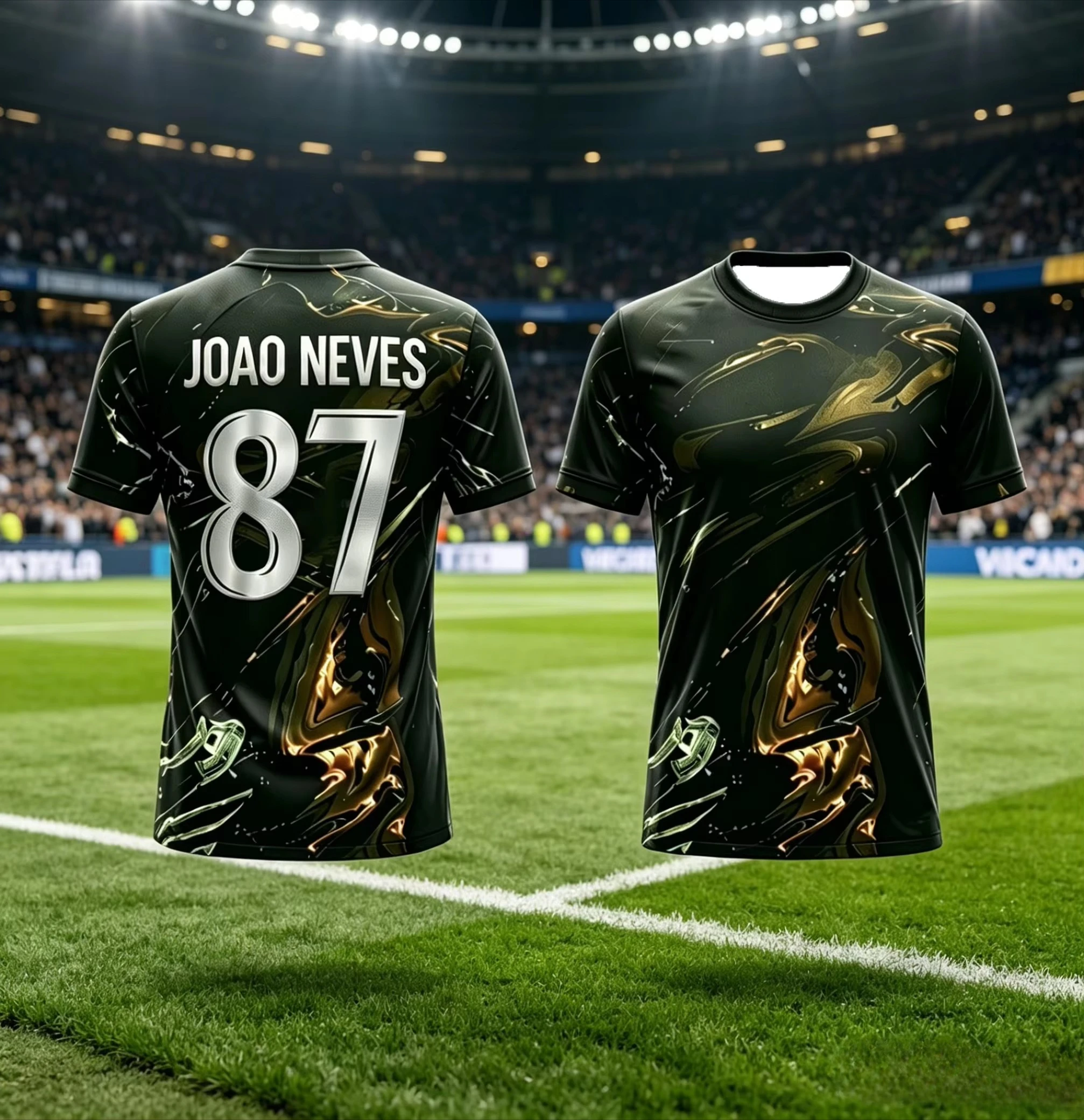Camiseta de Fútbol PSG para Niños, Jersey de Fútbol Negro con Estampado Líquido Dorado, Transpirable, de Secado Rápido, para Entrenamiento, Deportiva, para Hombre y Mujer, 5 vendidos