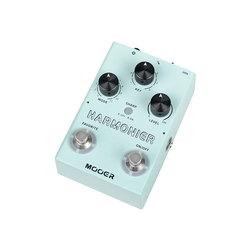 MOOER MVP2 HARMONIER features 12 keys, 11 harmonic modes, three vocal timbre modes and individually adjustable reverb effects