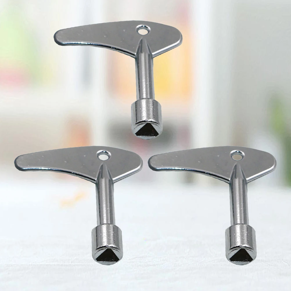 3pcs Triangle High-Quality Metal Water Key Sturdy Disassembling Tool Elevator Lightweight Compact Comfortable Handle Use For