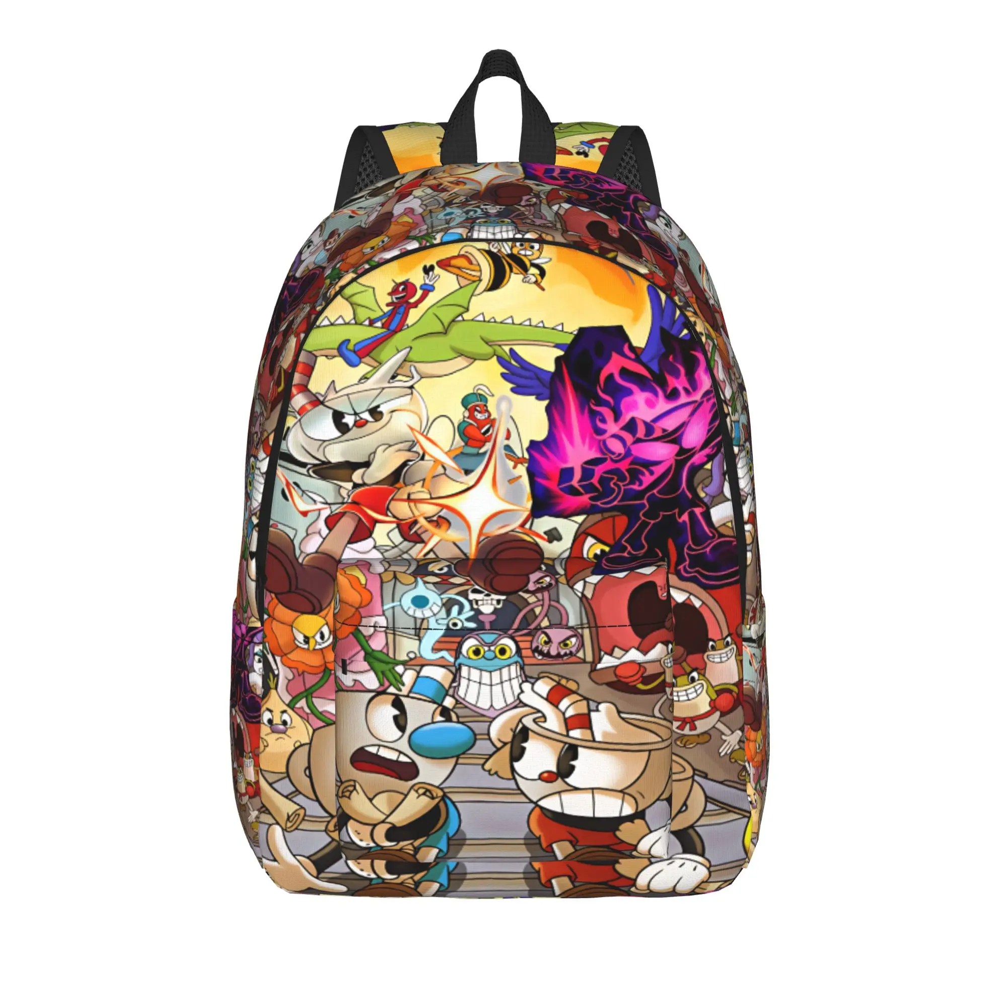 Cup-head Backpack  University Backpacks Girl Colorful Durable School Bags Kawaii Rucksack