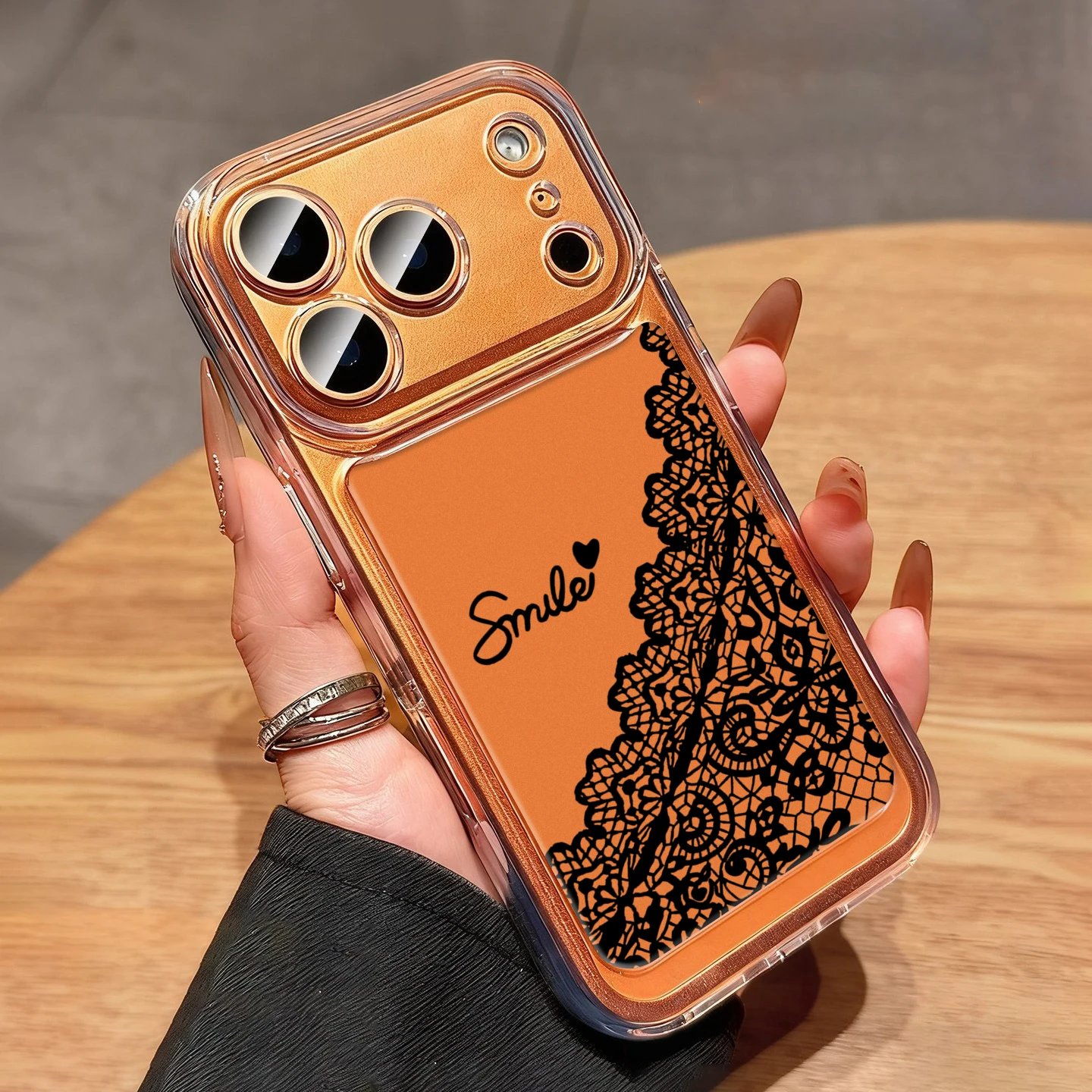 Luxuriöse Spitzen-Mesh-Handyhülle für Xiaomi Mi Lite 5G Ne Xiaomi 12T 13t 14t 15t Pro 17 Pro Max Weiche Rückseite Sturzsichere Schutzhülle – Detail 4