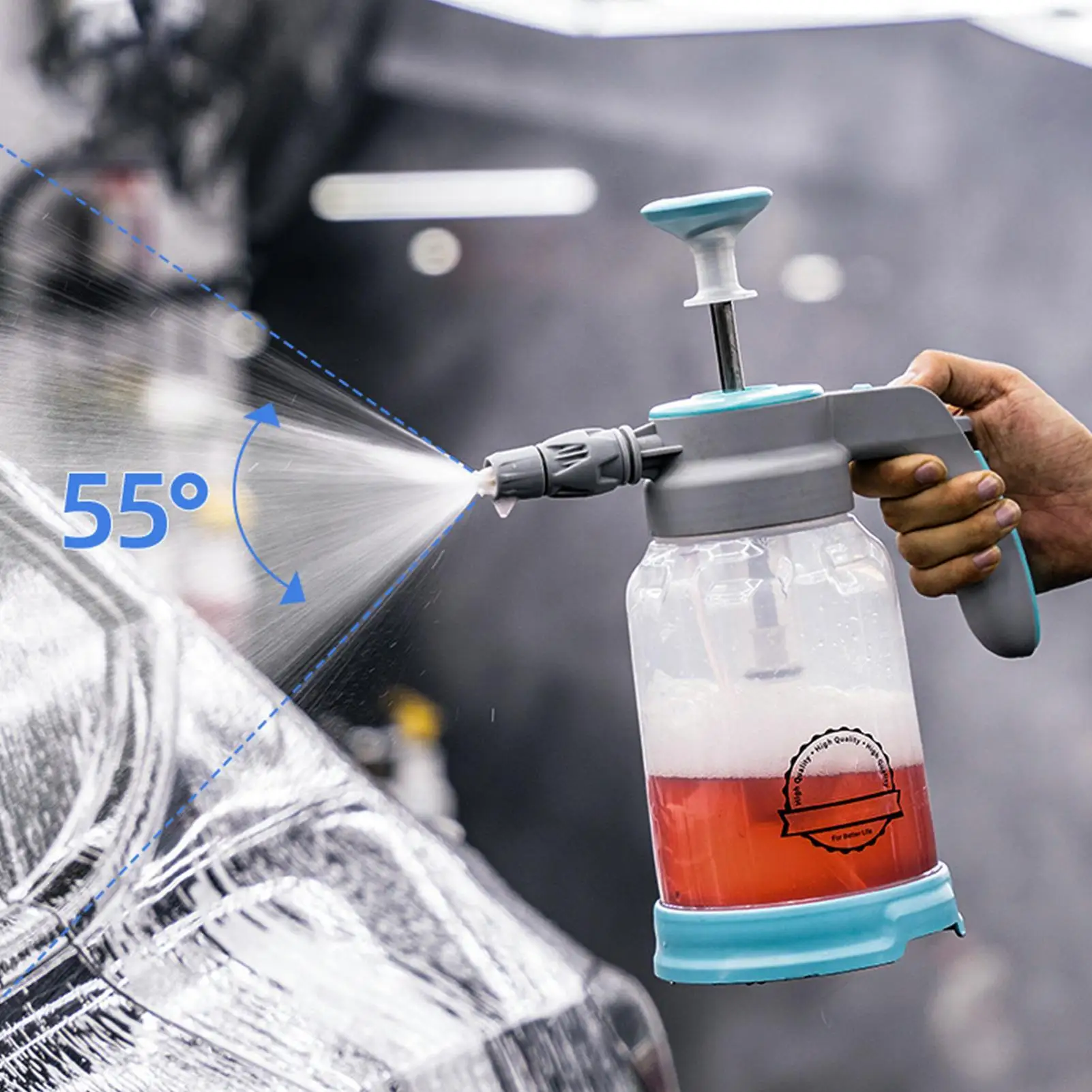 

Распылитель пены для мойки автомобиля, 2 л, ручной портативный многофункциональный автоматический распылитель пены для мойки высокого давления для автофургона, внедорожника, грузовика, экстерьера