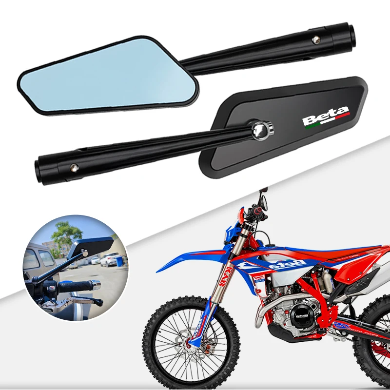 2Pcs Anti-fall Durable Motorcycle Small Rearview Mirrors Rear View Mirror For Beta Evo 250 300 80 Junior Senior RR 125 200 350