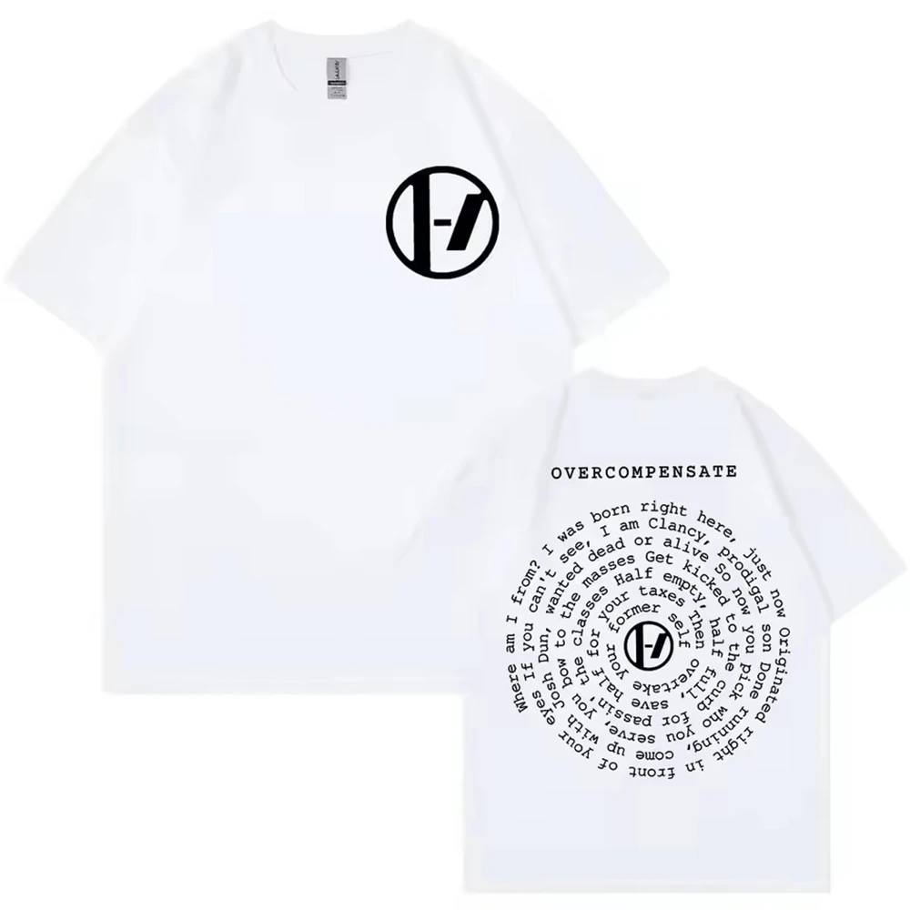 Twenty One Pilots Overcompensate Lyric Men Clothing Tee Shirt Homme New short sleeve Round Neck Printing Pullover T-shirt 50416 - view 2