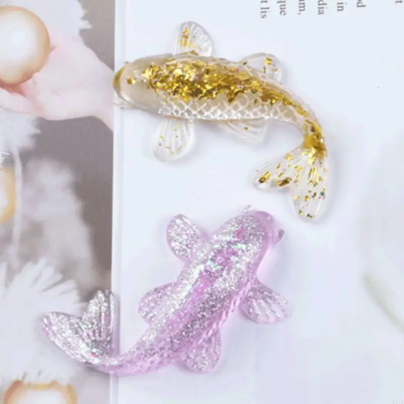 قالب من السيليكون على شكل قلادة على شكل سمكة قلادة ساحرة مصنوعة يدويًا لتزيين فن الحرف اليدوية