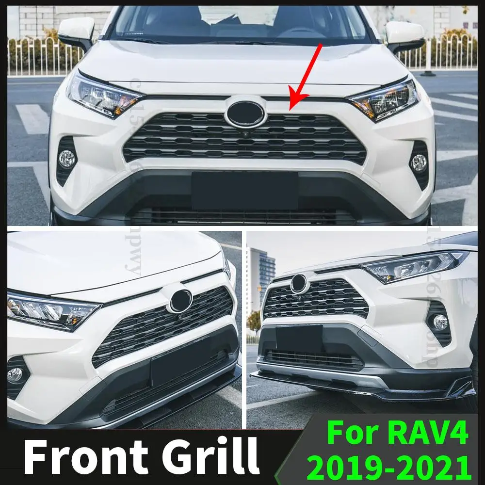 

Facelift Front Grille Racing Grill Bumper Grille Decoration Trim High Quality Mesh Middle Styling For Toyota RAV4 2019 2020 2021