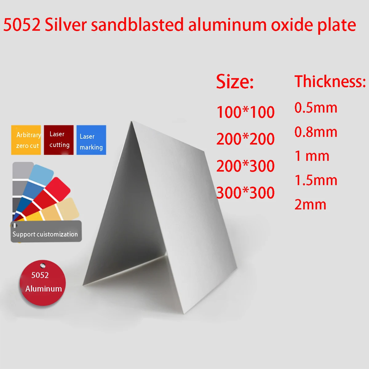 

5052 Silver Natural Color Sandblasted Anodized Aluminum Alloy Mobile Phone Case Custom DIY Label Logo Matte Texture