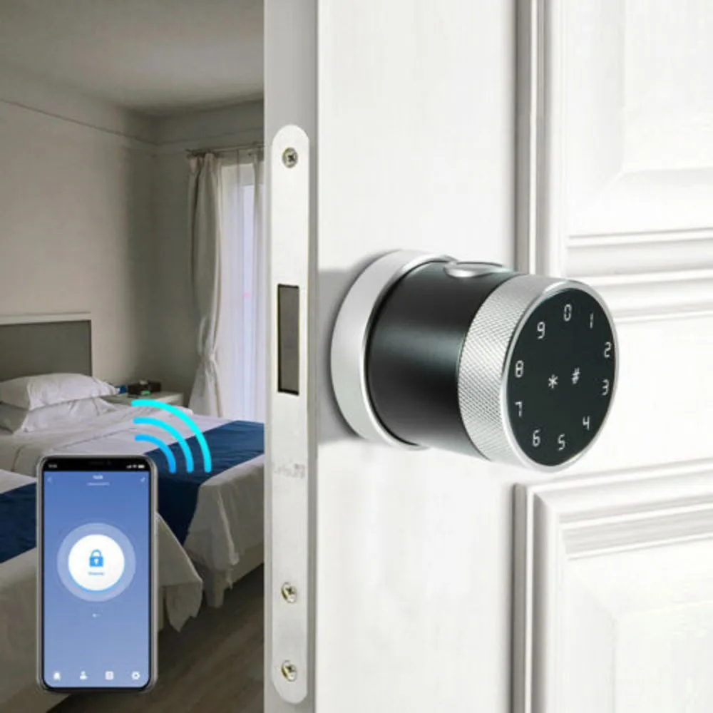 Premium Fingerprint Smart Door Lock Security Password Card Biometric Touch with 4 Unlocking Methods & High Recognition Accuracy