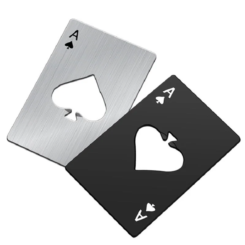 Spade A Credit Card Bottle Opener Creative Playing Card Beer Driver Stainless Steel Home Tools
