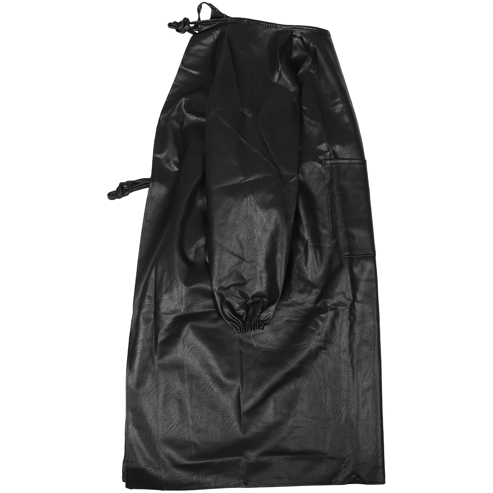 

Waterproof Apron Long Sleeve Work Smock Acid Alkali Resistant Durable PU Adjustable Neck Strap for