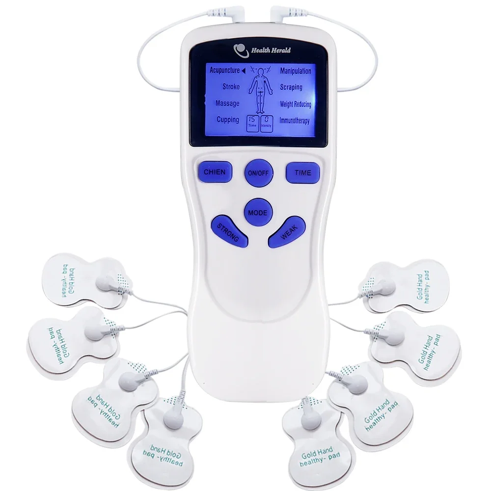 8-Modus Elektrischer EMS Muskelstimulator Akupunktur TENS Elektrostimulations-Massagegerät Digitaler Massage-Impuls Elektrostimulator – Detail 19