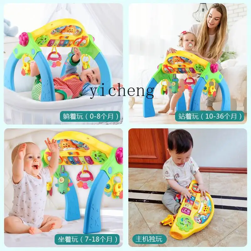 Tqh Children's Gymnastic Rack Baby Toys Educational Music Girl and Boy Baby Walker Newborn Pedal Piano