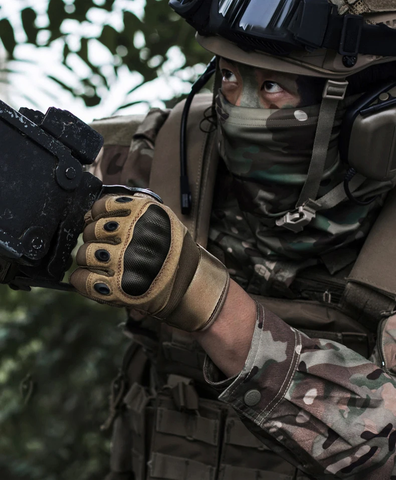 Taktische Handschuhe für Herren, Touchscreen, Kohlefaser, Hartschalenhandschuhe, Damen, schnittfest, militärisch, rutschfest, taktische Outdoor-Handschuhe – Detail 8