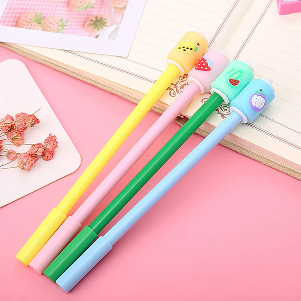 12 قطعة أقلام محايدة تصميم مريح السلس الكتابة المحمولة توقيع أقلام للطلاب أدوات الكتابة لطيف الكرتون القرطاسية