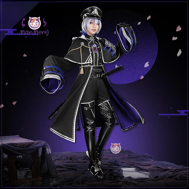 Taikeinaotane Touken Ranbu Online Cosplay Costume Men Halloween Fashion Coat Cloak Shirt Gloves Hat Belt Props Full Set Uniform - view 2