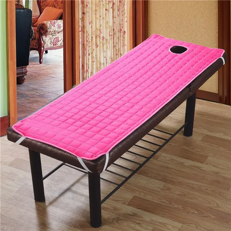 Beauty Salon Mattress Soft Non-slip Cushion SPA Massage Therapy Mattress Topper Foldable Non-Slip Bed Sheet Bed Pad with Holes