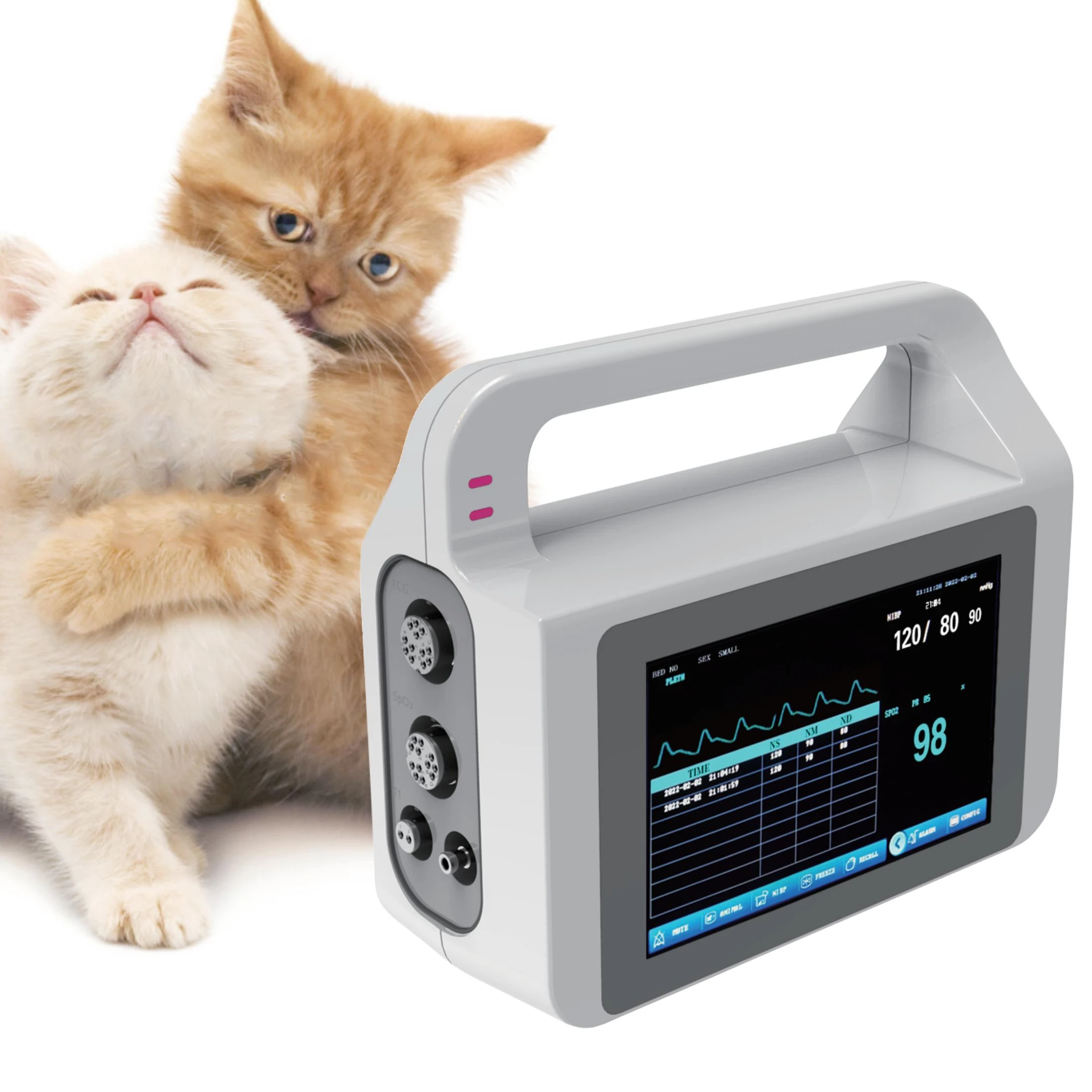 5-Inch Mini Animal Pet Patient  Veterinary   SPO2 PR NIBP TEMP  RESP HR Vital Device